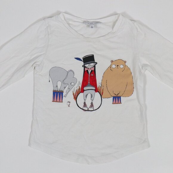 Little Marc Jacobs Other - Little Marc Jacobs T-Shirt Tee Girls 4T Long Sleeve White Circus